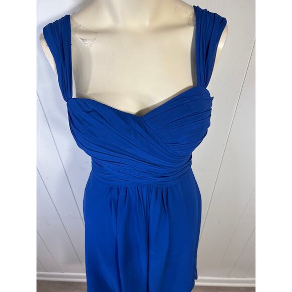 Bill Levkoff Bridesmaid Dress 155 Prom Wedding Short Gown Chiffon Sleeveless 8 - Picture 3 of 7